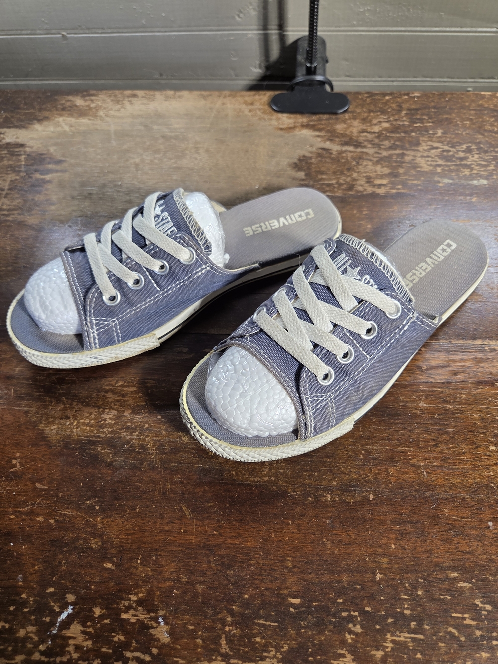 Converse Women's Slip-On Canvas Sneakers in Blue and White